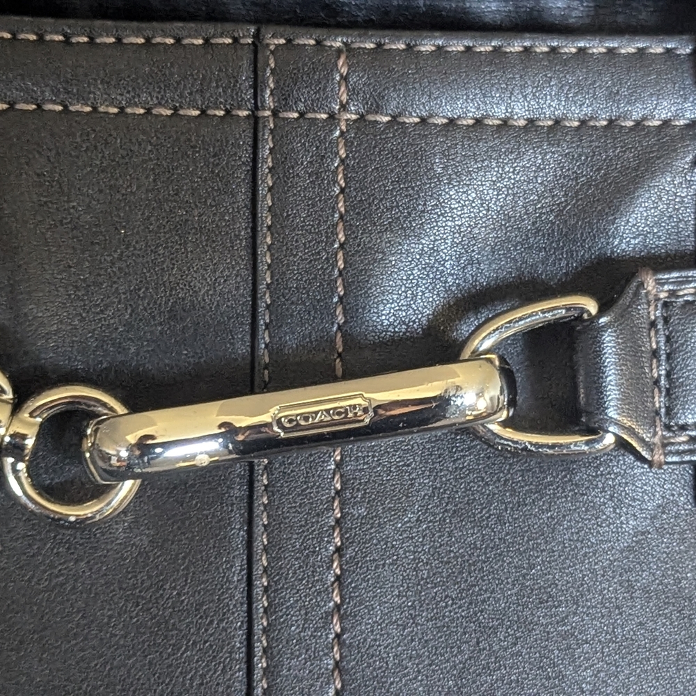 Coach  Black Leather Shoulder Bag Horsebit Vintage Authentic - Picture 3 of 13